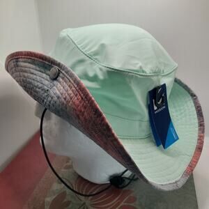 MISSION COOLING BUCKET HAT CAP WITH DRAW STRING NEW "Prism Papaya Punch"
